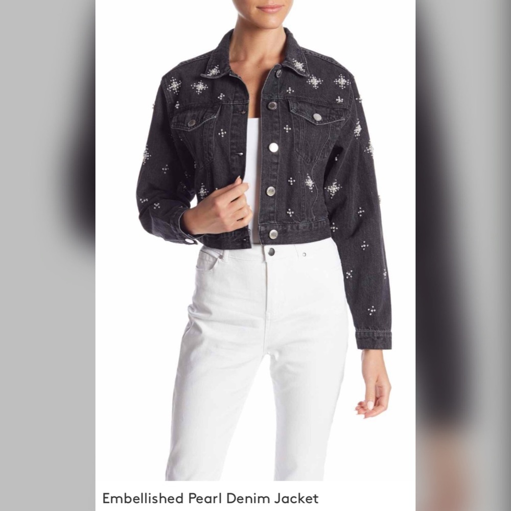Romeo & Juliet embellished Pearl Denim Jacket M
